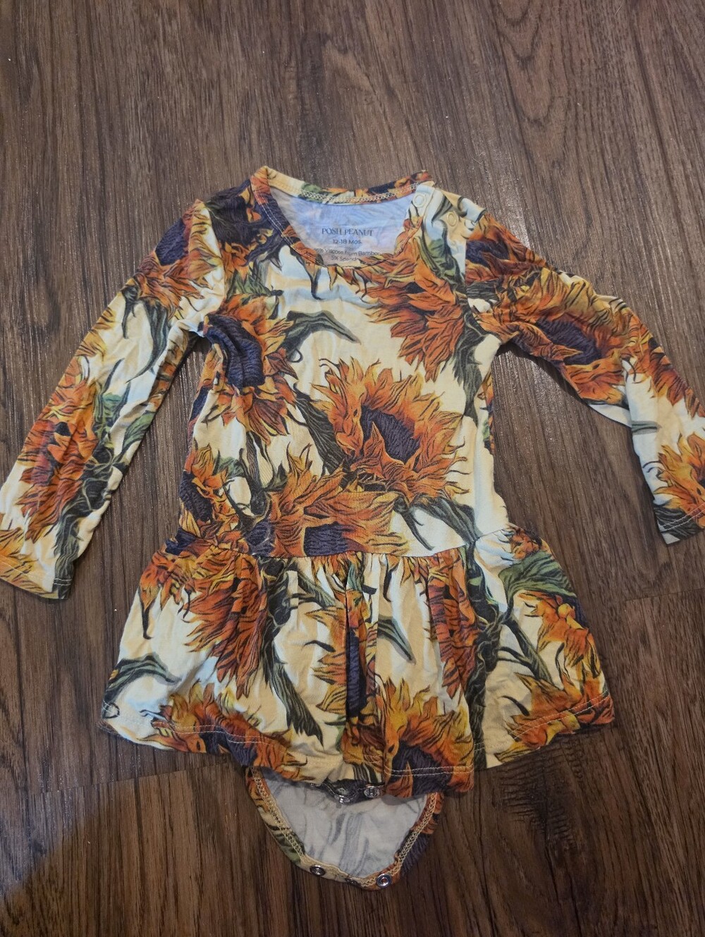 Posh Peanut Sunflower Onesie Skirted